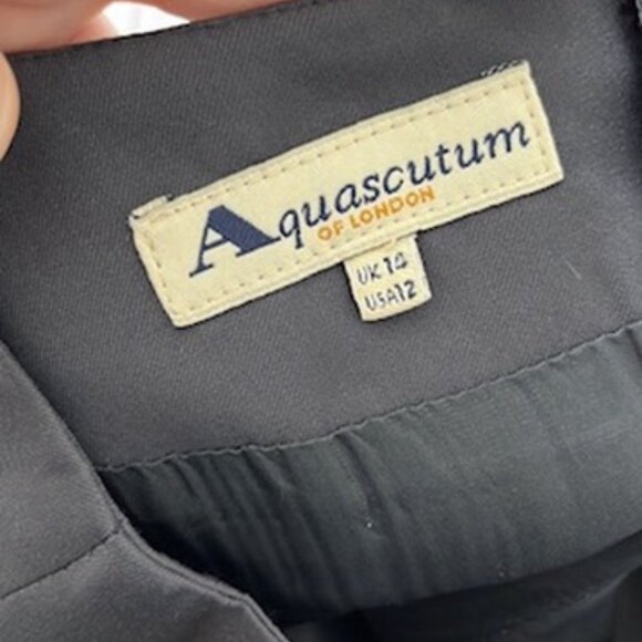 Aquascutum London Dual Slit Solid Pencil Skirt Straight - Picture 6 of 9